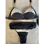 Corse bikini - black with gold polka dots