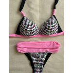 Corse bikini - colorful pink polka dots