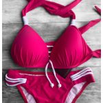 Capri bikini - magenta fehér