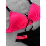 Capri bikini, neon pink – fekete