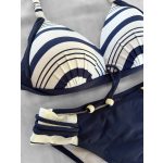 Capri bikini- sötétkék vékony csíkos