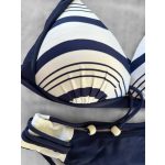 Capri bikini- sötétkék vékony csíkos