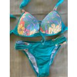 Capri bikini - türkiz virágos