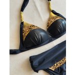 Corse bikini - gold leopard tricolor