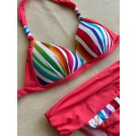 Pyramid Corse strand háromszög bikini átlapolt dekoltázzsal és alakformáló alsóval