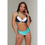 Corse bikini – turquoise navy blue curved