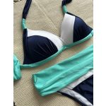 Corse bikini – turquoise navy blue curved