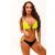 Seychelle bikini - neon sárga fekete