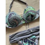 Raguza bikini - szürke virágos