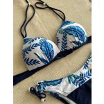 Seychelle bikini - sötétkék virágos